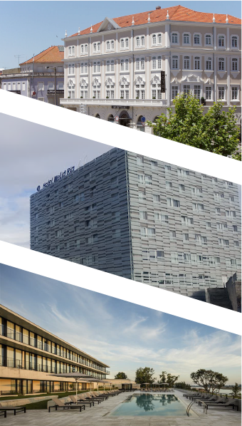 fotografia de 3 hoteis disponíveis para o evento